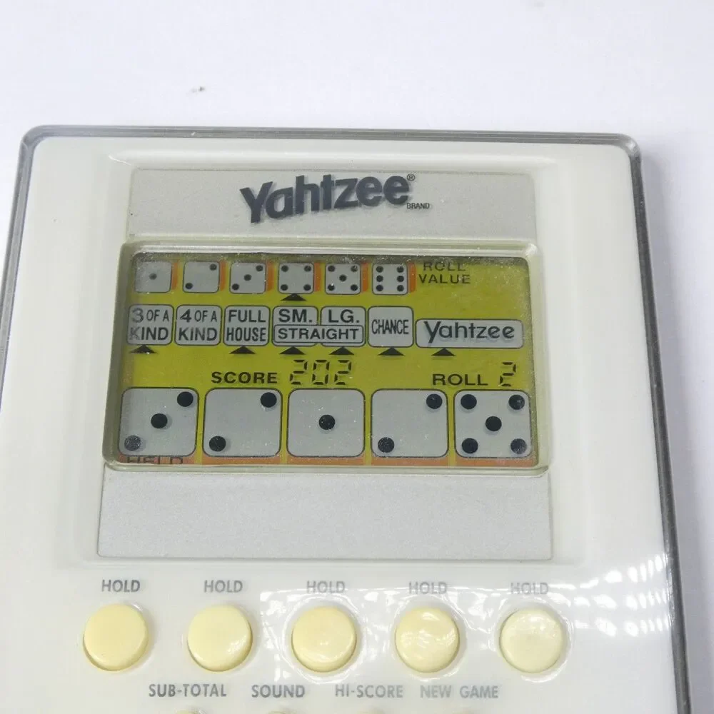 Yahtzee Handheld Electronic Game 2007 Hasbro Parker Brothers TESTED WORKS!